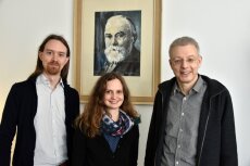 Das Gründungsteam des Frege-Zertifikats: Tabea Rohr, Martin Mundhenk und David Löwenstein
